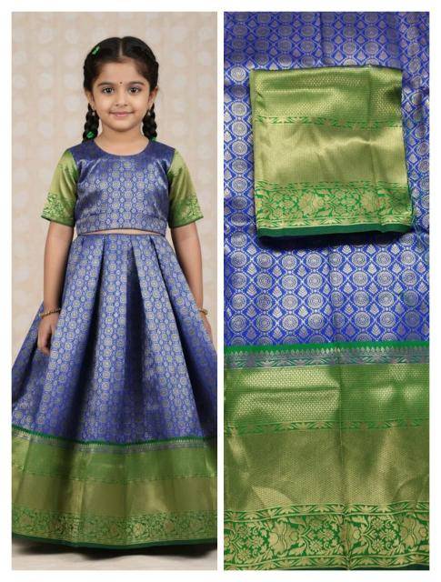 kids lehenga lichi silk Kids wear suppliers in Surat